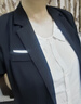 羅蒙（ROMON）短袖西裝套裝女裝2024夏季薄款小個(gè)子短款修身一?？勐殬I(yè)西服外套 黑色西裝 3XL 曬單實(shí)拍圖