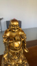 銅德禮飾彌勒佛家居招財擺件旺宅鎏金銅工藝菩薩擺件寺廟佛堂用品大肚笑佛 中號彌勒佛【23*19*39cm】 曬單實拍圖