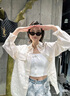 UOOYAA/烏丫經(jīng)典款新中式漫畫(huà)美少女襯衫 米白 S 曬單實(shí)拍圖