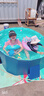 西哈泳士?jì)和錃庥斡境貞?hù)外大型泳池加厚嬰兒游泳桶家用洗澡盆寶寶戲水池 1.6米【入門(mén)套餐】五層夾網(wǎng)加厚 曬單實(shí)拍圖