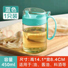 茶花（CHAHUA）廚房玻璃油壺調味罐油罐醋瓶醬油瓶帶防塵蓋防漏油瓶 湖藍色  450ML 曬單實拍圖