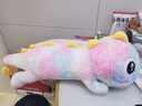 七彩恐龍毛絨玩具抱枕女生睡覺(jué)專(zhuān)用床上抱睡公仔大玩偶夾腿布娃娃 紫色款 80cm 曬單實(shí)拍圖