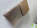 公牛開(kāi)關(guān)插座面板86型暗裝墻壁墻面電源二位三位連體帶5孔廚房G28 一開(kāi)雙控+五孔連體插座 曬單實(shí)拍圖
