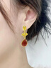 COISE925銀耳釘女轉(zhuǎn)運紅瑪瑙耳飾ins復(fù)古新中式耳環(huán)生日禮物送女友 925銀惡魔南紅瑪瑙耳釘 曬單實拍圖