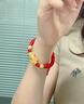 中國(guó)黃金（CHINA GOLD）黃金手鏈男女款足金貔貅轉(zhuǎn)運(yùn)珠編織手繩情人節(jié)生日禮物送女友男友 貔貅銅錢(qián)手繩【紅繩】約0.56g 曬單實(shí)拍圖