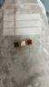黛慕妮（DEMONE）18k四葉草項(xiàng)鏈女玫瑰金鎖骨鏈彩金三色三花套鏈Y字鏈送情人節(jié)禮物 【綠白紅】三花項(xiàng)鏈 18K玫瑰金 曬單實(shí)拍圖