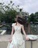 妙奕嘉白色連衣裙女波點(diǎn)2025新款裙子度假夏季女裝純欲長裙高級(jí)感沙灘裙 法式小飛袖波點(diǎn)連衣裙 L 【建議100-115斤】 曬單實(shí)拍圖