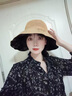 CARNEGIE&KEITH遮陽帽女2025新款女士漁夫帽大帽檐遮臉旅行黑膠防紫外線防曬帽女 卡其色（黑膠防紫外線UV50+） 曬單實(shí)拍圖