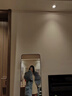 Jret設(shè)計感短裙女夏季新款收腰顯瘦少女風(fēng)V領(lǐng)喇叭袖不規(guī)則純欲連衣裙 杏色【短裙】 L 【110-120斤】 曬單實拍圖
