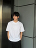 卡賓男裝 創(chuàng)意logo火焰T恤2025夏季新款卷邊貼布繡 漂白色02 M /170/48 曬單實(shí)拍圖