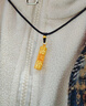 中國(guó)黃金（CHINA GOLD）黃金項(xiàng)鏈男女款立體足金生肖盤龍柱吊墜節(jié)日生日禮物送女友愛人 龍柱項(xiàng)鏈【黑繩】約1.04g 曬單實(shí)拍圖