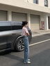 塔馳密司 TOUCH MISS2024冬季新款時(shí)尚高腰顯瘦拉絨加厚黑色煙管牛仔褲 灰藍(lán)色 30 曬單實(shí)拍圖