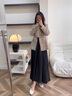 凱利 蕾莉（KELLY REILL）品牌低跟珍珠瑪麗珍單鞋女2025春季新款旗袍氣質(zhì)法式軟皮高跟鞋女 米白色 3cm 34 曬單實(shí)拍圖