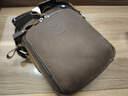 牛船長(cháng)皮具牛船長(cháng)皮具復古瘋馬牛皮男士手提單肩斜挎包平板真皮電腦手機大包 咖啡色 小號 曬單實(shí)拍圖