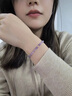 郎凱丹頓紫水晶手鏈女18K金簡(jiǎn)約設(shè)計(jì)極細(xì)手串本命年送女友生日禮物 4mm紫水晶+18K金珠 16cm 曬單實(shí)拍圖