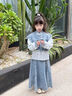 迪士尼女童新中式牛仔連衣裙秋裝套裝2024新款兒童大童時(shí)髦洋氣春秋裙子 馬甲裙子兩件套 140 cm 曬單實(shí)拍圖
