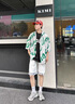Cebrodz法國 美式短袖襯衫男2025夏季潮流花襯衫寬松休閑半袖襯衣外套 白色 XL 曬單實(shí)拍圖