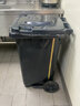啟德 腳踏式分類(lèi)垃圾桶加厚有蓋帶輪商用桶物業(yè)小區環(huán)衛大號垃圾桶廚房餐飲腳踩塑料桶 腳踏款黑色（其他垃圾） 120L容量帶輪款【53*47*94cm】 曬單實(shí)拍圖