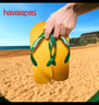 havaianas哈唯納Brasil Logo巴西元素夾腳人字拖夏情侶拖鞋 1740-流行黃色 35-36 巴西碼 曬單實(shí)拍圖