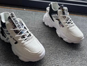 AJWM輕奢潮牌 男鞋春季季百搭跑步增高運動(dòng)鞋子男士休閑軟底老爹鞋 黑白【京倉當天發(fā)】 43 曬單實(shí)拍圖
