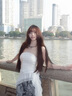 多菲尼森純欲性感風(fēng)設(shè)計(jì)感抹胸背心女一字領(lǐng)荷葉邊流蘇修身顯瘦不規(guī)則上衣 白色 M （100-110斤） 曬單實(shí)拍圖
