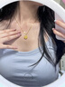 興穎小方糖金包銀項鏈女套鏈不掉色520情人節(jié)送女朋友閨蜜老婆禮物 包金1克+約3.5克+小方糖套鏈 曬單實拍圖