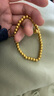 中國(guó)黃金（CHINA GOLD）黃金手鏈女足金古法兩世歡轉(zhuǎn)運(yùn)金珠手串七夕情人節(jié)生日禮物送女友 好柿蓮蓮手鏈 約8g 曬單實(shí)拍圖