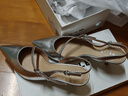 百麗（Belle）包頭涼鞋女商場(chǎng)同款真皮一字帶淺口鞋3X5K1BH5 銀色 36 (230mm) 曬單實(shí)拍圖