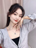戀上尚愛(ài)天使之戀項鏈999銀一箭/見(jiàn)傾心吊墜七夕情人節禮物送女友 天使之戀（藍）+升降玫瑰禮盒+免費刻字+代寫(xiě)賀卡 曬單實(shí)拍圖