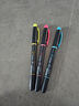 蜻蜓（TOMBOW）日本Tombow雙頭熒光筆記號筆標記重點彩筆學生用劃重點速干筆WA-TC大容量彩色不掉色 3支裝/WA-TC3C 曬單實拍圖