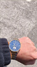 上海（SHANGHAI）手表男國產(chǎn)自動機械表 天山子系列露擺男士防水透底鋼帶腕表S8928 金殼藍面【露擺山巖紋】 曬單實拍圖