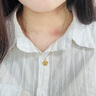 中國黃金四葉草黃金項鏈女雙心足金吊墜情人節新年禮物送女友老婆生日 愛(ài)心四葉草足金吊墜【贈銀鏈】京速達 曬單實(shí)拍圖
