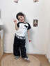 G.DUCKKIDS小黃鴨童裝女童短袖套裝夏季新款洋氣韓版休閑小女孩夏裝兩件套薄 黑白色 100 (建議90-98cm 2-3周歲） 曬單實(shí)拍圖