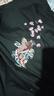 攸帝娣夏季中國風(fēng)錦鯉棉質(zhì)復(fù)古百搭刺繡T恤短袖男2025新款時尚體恤ins潮 黑色 2XL 建議140-155斤 曬單實拍圖