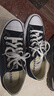 匡威（Converse）經(jīng)典帆布鞋男 AllSTAR 透氣休閑鞋子 黑色運動板鞋女 101001 37.5 曬單實拍圖
