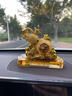 一賓汽車(chē)擺件車(chē)載香水香薰福祿葫蘆車(chē)內飾品女高檔中控臺裝飾用品男士 琉璃葫蘆【黃色】小號 曬單實(shí)拍圖