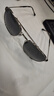 雷朋（RayBan）太陽鏡雙梁方框墨鏡百搭眼鏡0RB3707 銀色鏡框灰色漸變鏡片003/71 曬單實拍圖