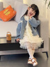 G.DUCKKIDS小黃鴨童裝女童春秋牛仔裙子套裝兒童春季連衣裙寶寶蛋糕公主裙 套裝【蛋糕裙+牛仔外套】 120 (建議105-115cm 4-5.2周歲 曬單實(shí)拍圖