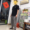 JEEP SPIRIT正品吉普高端短袖男夏季t恤男新款短袖半袖上衣潮牌大碼男裝體恤 060黑色T恤 XL 碼 合適145-160斤 曬單實(shí)拍圖