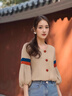 FSHE2025早春新款法式小眾設(shè)計(jì)感獨(dú)特超好看洋氣減齡杏色燈籠袖襯衫女 杏色 L 曬單實(shí)拍圖