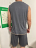 俞兆林（YUZHAOLIN）男士睡衣夏季冰絲背心短褲套裝青年學(xué)生夏天寬松大碼家居服可外穿 NSANM-12022 XL (建議125-150斤) 曬單實(shí)拍圖