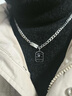 京蔻迪項(xiàng)鏈男士銘牌黑牌B字母吊墜輕奢小眾高感毛衣鏈配飾潮 銘牌項(xiàng)鏈50+5CM 精美禮盒+禮袋 曬單實(shí)拍圖
