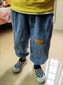 G.DUCKKIDS小黃鴨男童牛仔褲兒童褲子春秋裝新款小童運動褲寶寶男孩休閑長褲 藍色 80 尺碼7-11月【75-85cm】 曬單實拍圖