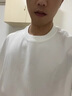 真維斯純色短袖t恤男夏季新款純棉重磅日系寬松潮流圓領(lǐng)內(nèi)搭打底杉體恤 白色 XL 【建議140-160斤】 曬單實拍圖