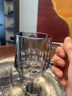 玉晶現代輕奢帶把手玻璃杯家庭喝水杯子杯架客廳待客茶杯果汁杯具套裝 灰色丨6只六棱把杯【容量250ml】 曬單實(shí)拍圖