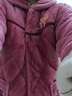 古今（GUJIN）秋冬季夾棉媽媽睡衣女加絨加厚中老年珊瑚絨加大碼老人外穿家居服 曬單實(shí)拍圖