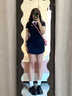 萬(wàn)欣兒polo連衣裙女夏季2025新款設計感小眾小個(gè)子法式辣妹包臀氣質(zhì)短裙 藏青色 M 建議80-95斤 曬單實(shí)拍圖