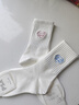 倫洛弗白色襪子女中筒襪春夏季純色棉吸汗愛(ài)心刺繡日系長(cháng)筒襪女士運動(dòng)襪 【5個(gè)款式混裝】 5雙 均碼 曬單實(shí)拍圖
