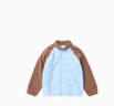 幼嵐（ALLBLU）allblu幼嵐【空氣絨】?jì)和馓啄型?5春季新款加絨保暖外衣 帆船藍拼巧克力色 130 cm 曬單實(shí)拍圖