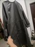 京厽皮革罩衣圍裙長袖工作服防水放油加厚反穿衣大人倒背男女勞保干活 黑色 1.2米 曬單實拍圖
